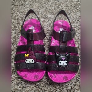 Kids Pink and Black Sandals